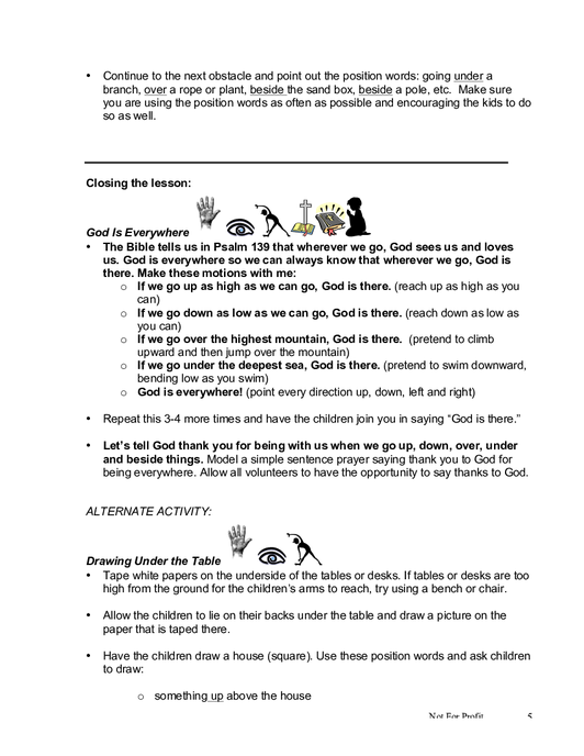 Position Words ForChildren