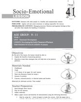 English African Core Curriculum - Socio-Emotional - 9 to 11 - Year 1