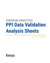 PPI Data Validation Analysis Sheet - Kenya