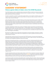 Ending Violence in a time of COVID-19 - Leader's Statement