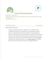 Youth Development Curriculum Module 3, Lesson 7