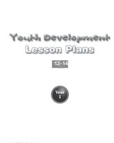 Youth Development Lesson Plans - 12 to 14 - Year 1