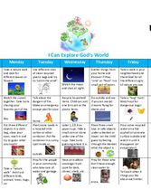Supplemental Curriculum - Unit 11- Calendar I Can Explore God's World