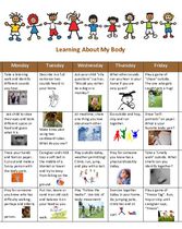 Supplemental Curriculum - Unit 9 - Calendar Learning About My Body