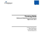 Critical Thinking Skills - Year 1