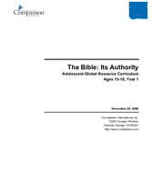 The Bible Its Authority - Year 1