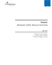 Adolescent Core Curriculum - Leadership - Talent