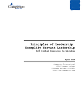 Principles of Leadership: Exemplify Servant Leadership