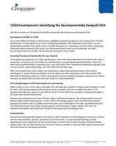 SEC Teaching and Curriculum Aide: Child Development – Identifying Developmental Delays