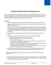 SEC Assessments and Questionnaires: Quarterly Questionnaire User’s Guide