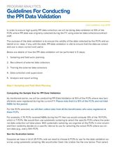 Guidelines for Conducting the PPI Data Validation