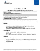GR39: Teaching Cultural Greetings and Behaviors