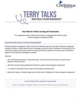 Terry Talks: Menstrual Hygiene Management (Discussion Guide)