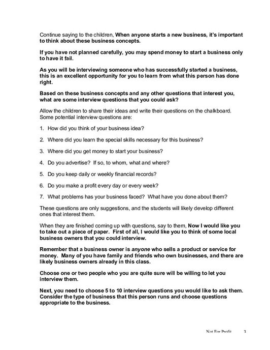 interview small business owner essay