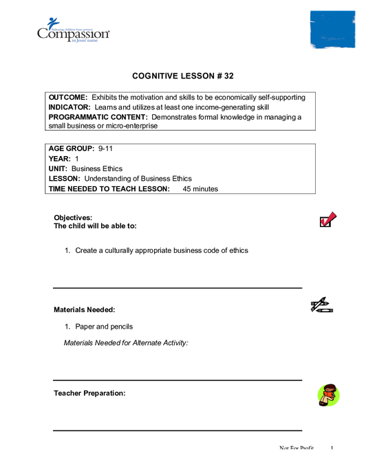 Understanding Of Business Ethics Forchildren Understanding Of Business Ethics Forchildren