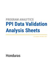 PPI Data Validation Analysis Sheet - Honduras