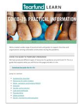 Tearfund - COVID-19: Practical Information