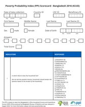 Bangladesh Compassion PPI Scorecard (English)