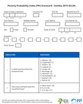 Zambia Compassion PPI Scorecard (English)