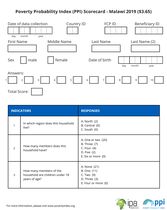 Malawi Compassion PPI Scorecard (English)