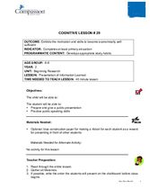 Presentation of Information Learned