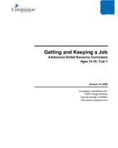 Getting and Keeping a Job - Year 1