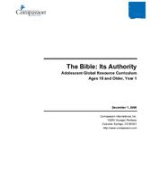 The Bible Its Authority - Year 1