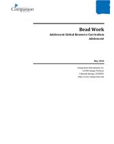 Adolescent Core Curriculum - Income Generation - Beadwork