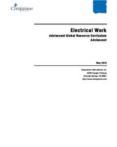 Adolescent Core Curriculum - Income Generation - Electrical Work