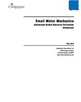 Adolescent Core Curriculum - Income Generation - Small Motor Mechanics