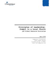 Principles of Leadership: Commit to a Local Church