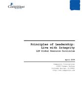 Principles of Leadership: Live with Integrity