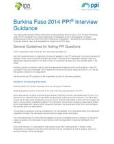 Burkina Faso PPI Interview Guide (English)