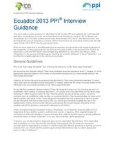 Ecuador PPI Interview Guide (English)