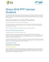 Ghana PPI Interview Guide