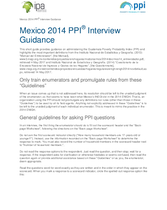 Mexico PPI Interview Guide (English)