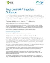 Togo PPI Interview Guide (English)