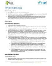 Example PPI Review Sheet: Indonesia