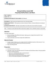 GR20: Preparing Healthy Menus and Meals