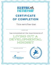 Living Out a Developmental Mindset Certificate