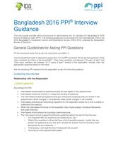 Bangladesh PPI Interview Guide