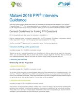 Malawi Interview Guide