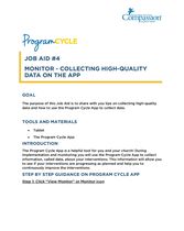 Job Aid 4 - Collecting High Quality Data with the App