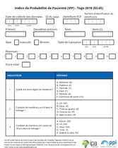 Togo Compassion PPI Scorecard (French Only)